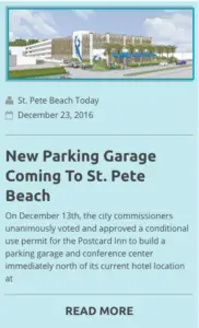 New Parking Garage on St. PETE bEACH